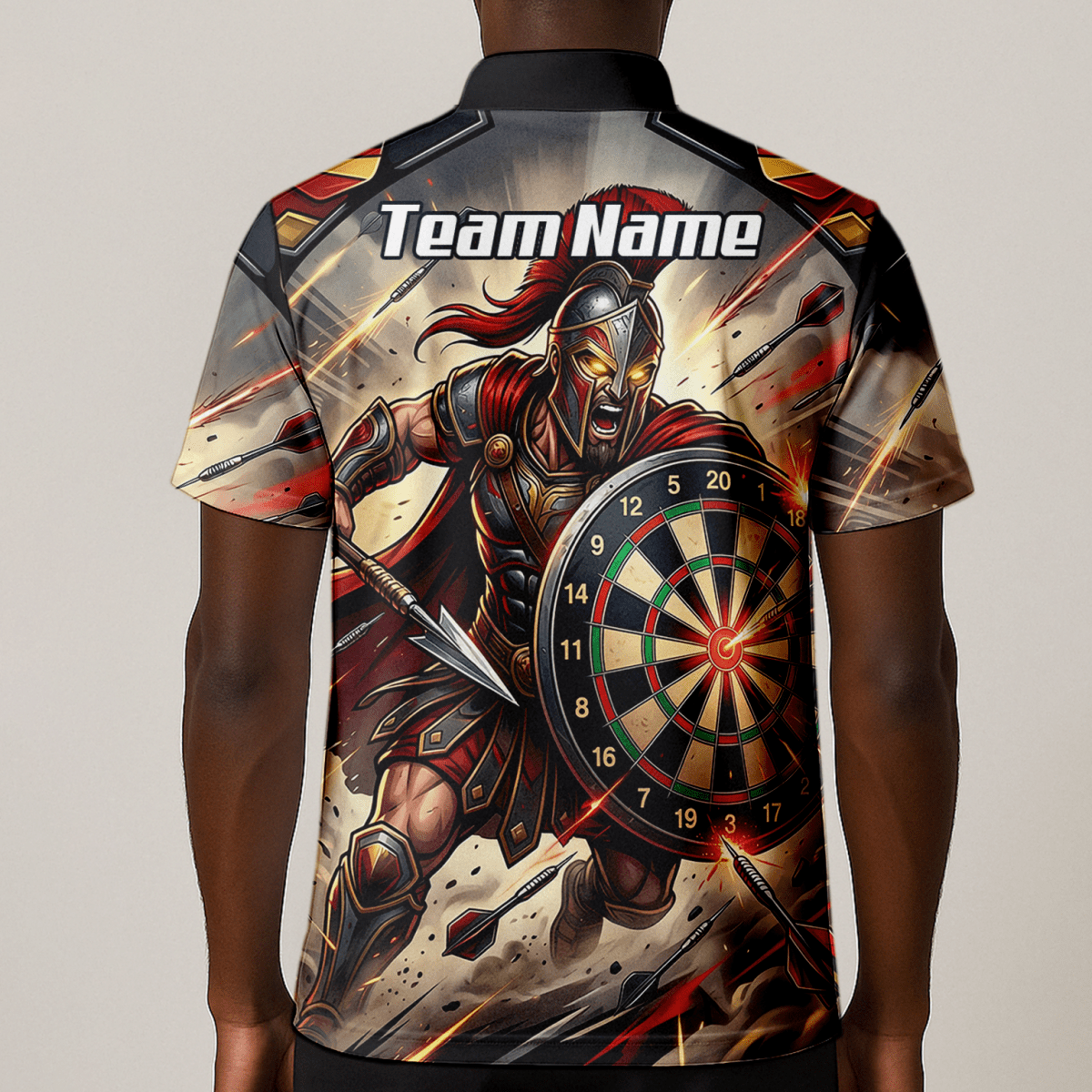 Dart Trikot Herren – Spartan Krieger Design mit Name personalisierbar G5179 - Outfitsuche