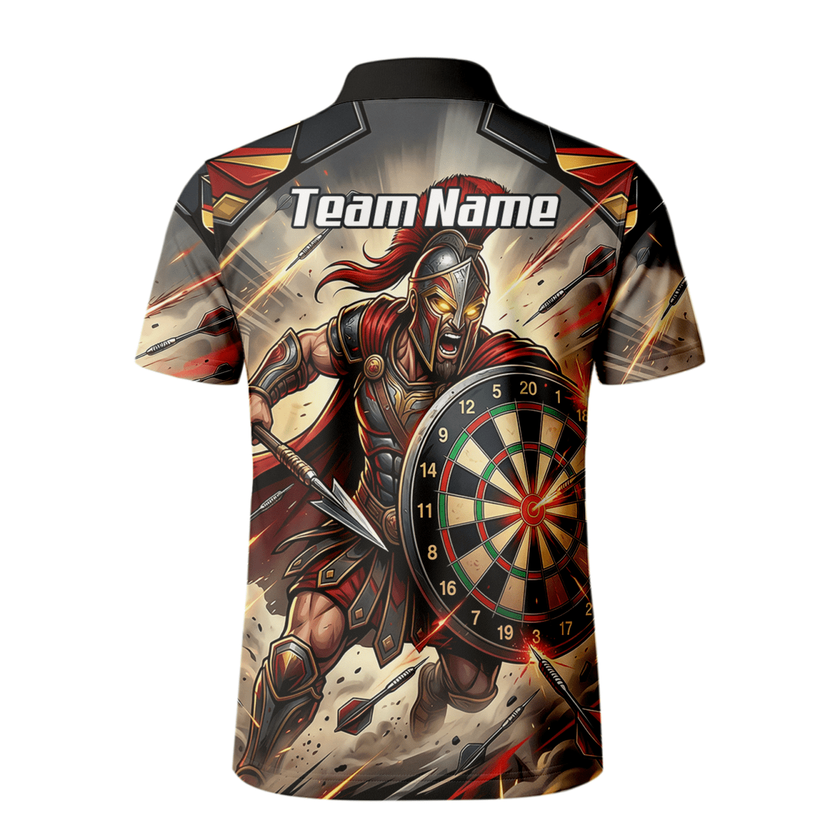 Dart Trikot Herren – Spartan Krieger Design mit Name personalisierbar G5179 - Outfitsuche
