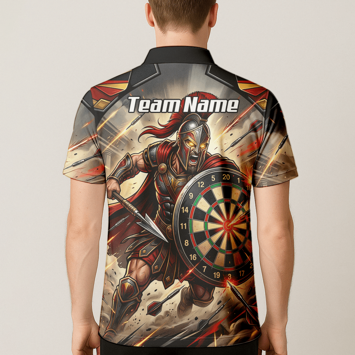 Dart Trikot Herren – Spartan Krieger Design mit Name personalisierbar G5179 - Outfitsuche
