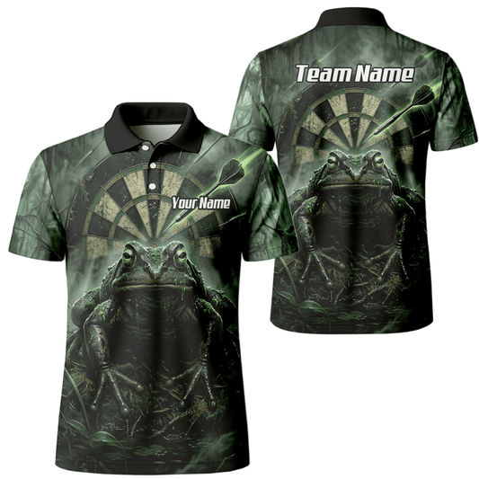Dart Trikot Herren – Sumpf - Kröte Design Grün Schwarz – Personalisiert J6550 - Outfitsuche