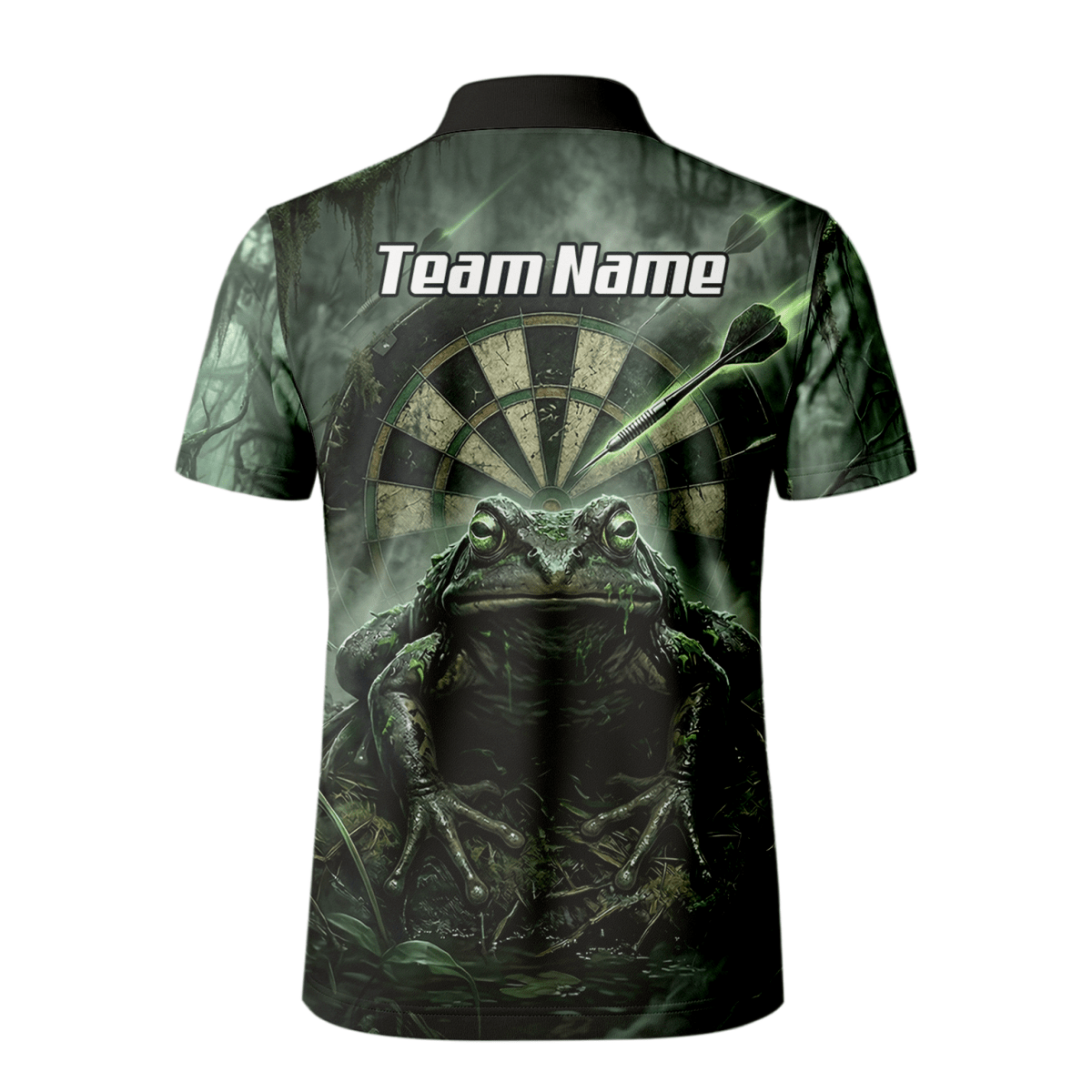Dart Trikot Herren – Sumpf - Kröte Design Grün Schwarz – Personalisiert J6550 - Outfitsuche