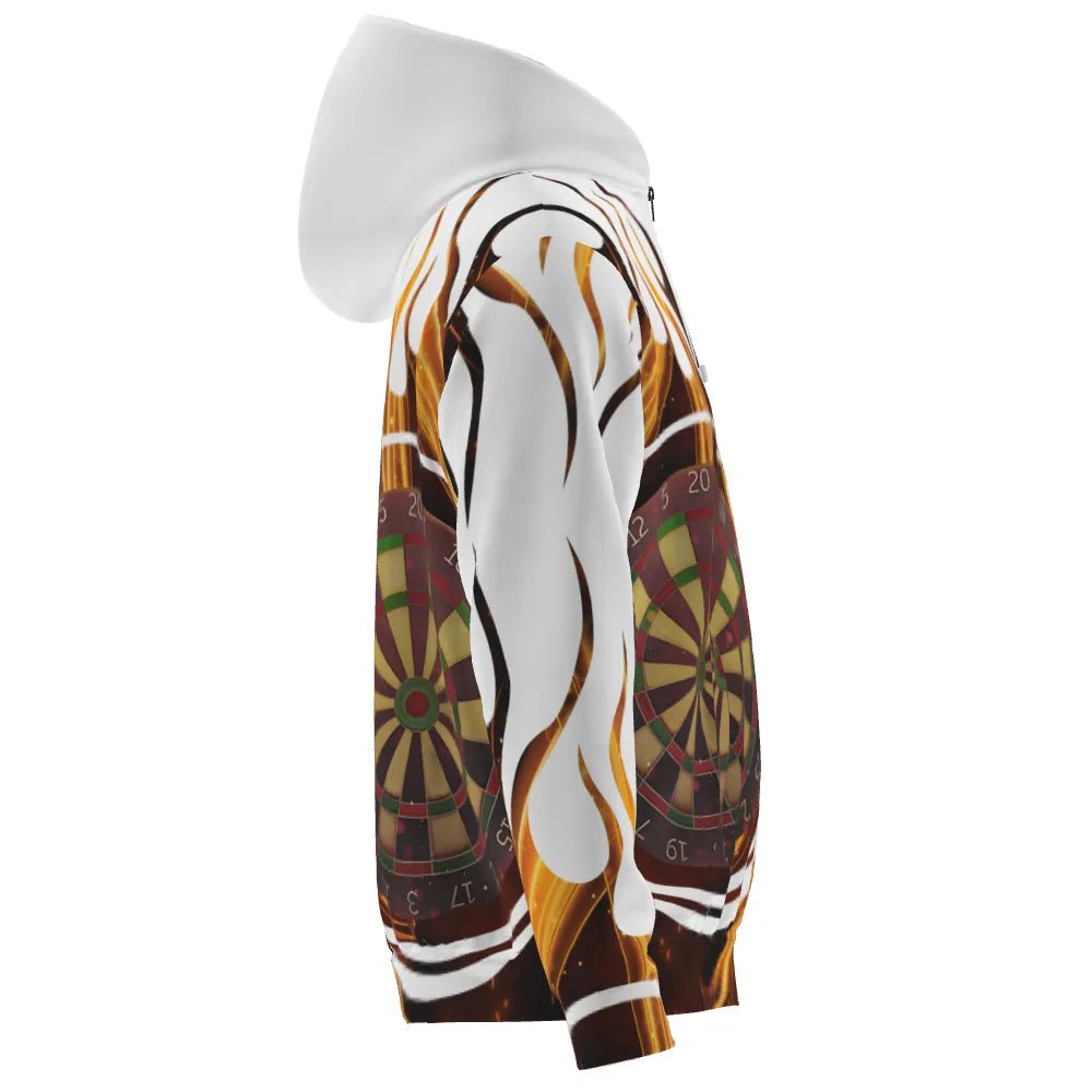 Dart Zipper Hoodie – Flammendes Design für leidenschaftliche Dartspieler L1348 - Outfitsuche