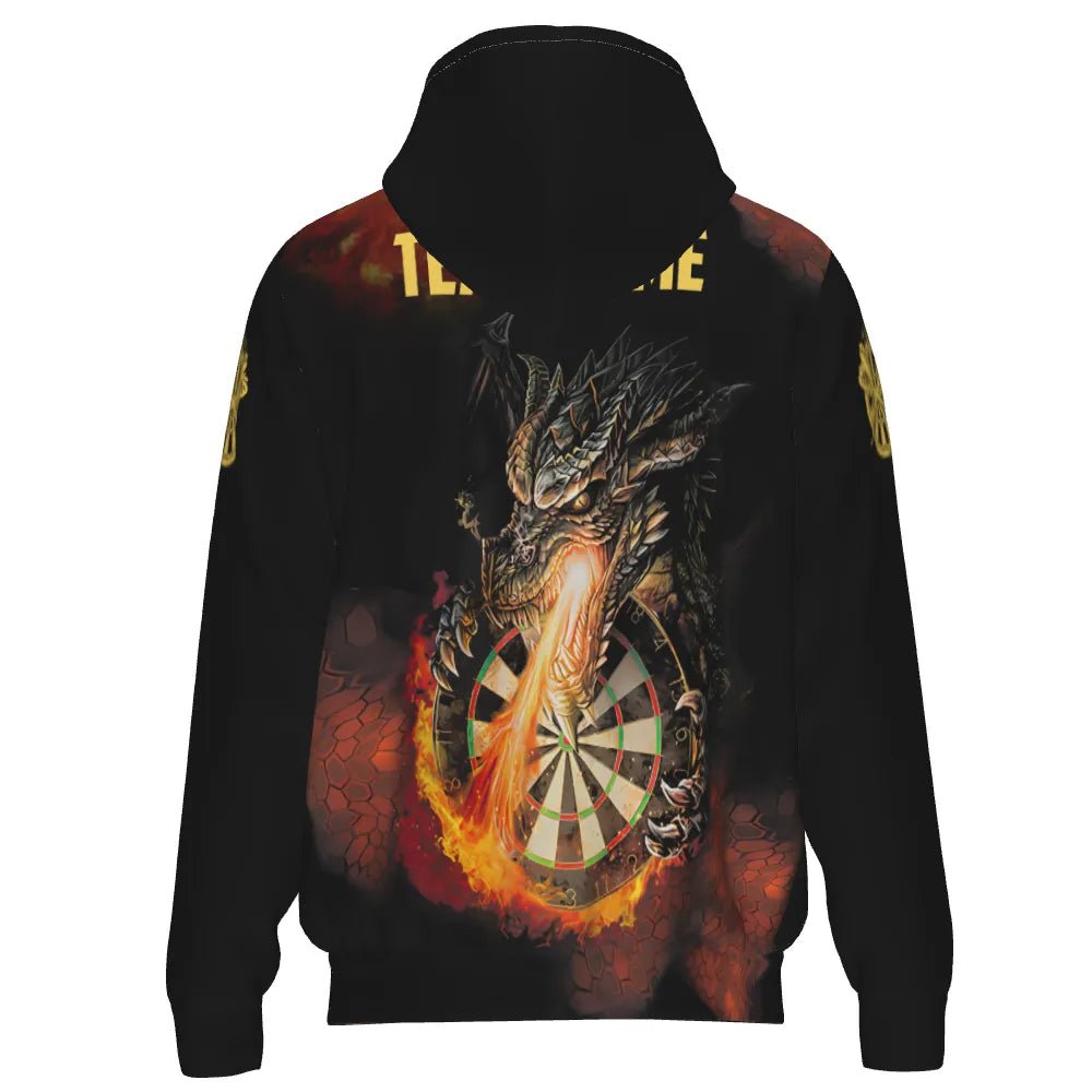 Dart Zipper Hoodie mit Drachen - und Feuer - Motiven – Ideal für Dart - Fans! B0299 - Outfitsuche