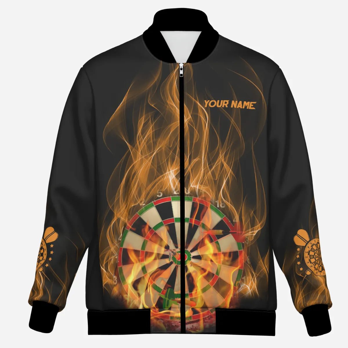 Dartjacke mit feurigen Flammen und Dartboard – Für das perfekte Spielerlebnis! V359 - Outfitsuche