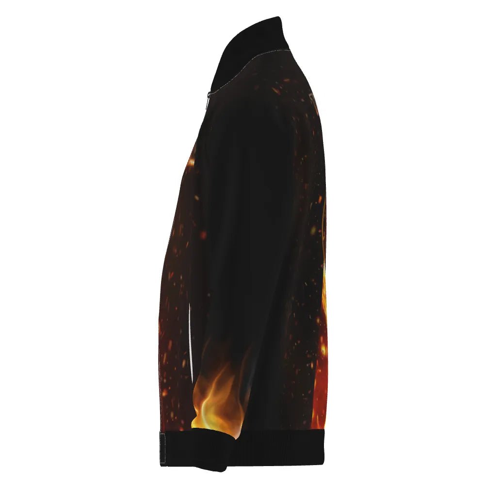 Dartjacke mit Wolf - Design und Feuerpfeilen – Stylisch und Funktional für Darts - Fans H7790 - Outfitsuche