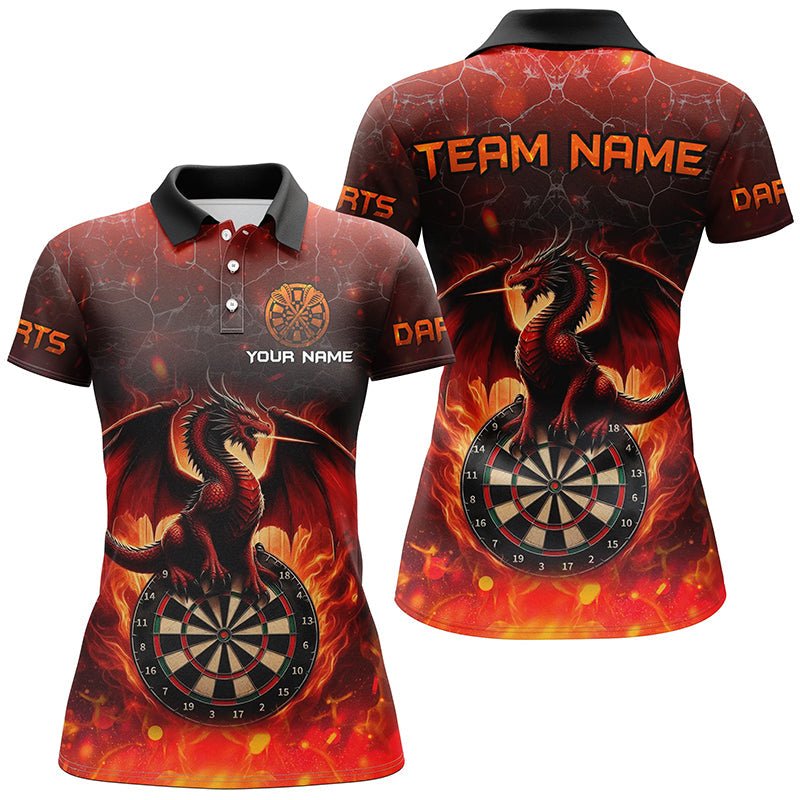 Darts Dragon Fire 3D - gedrucktes Damen - Shirt | Rot T2210 - Outfitsuche