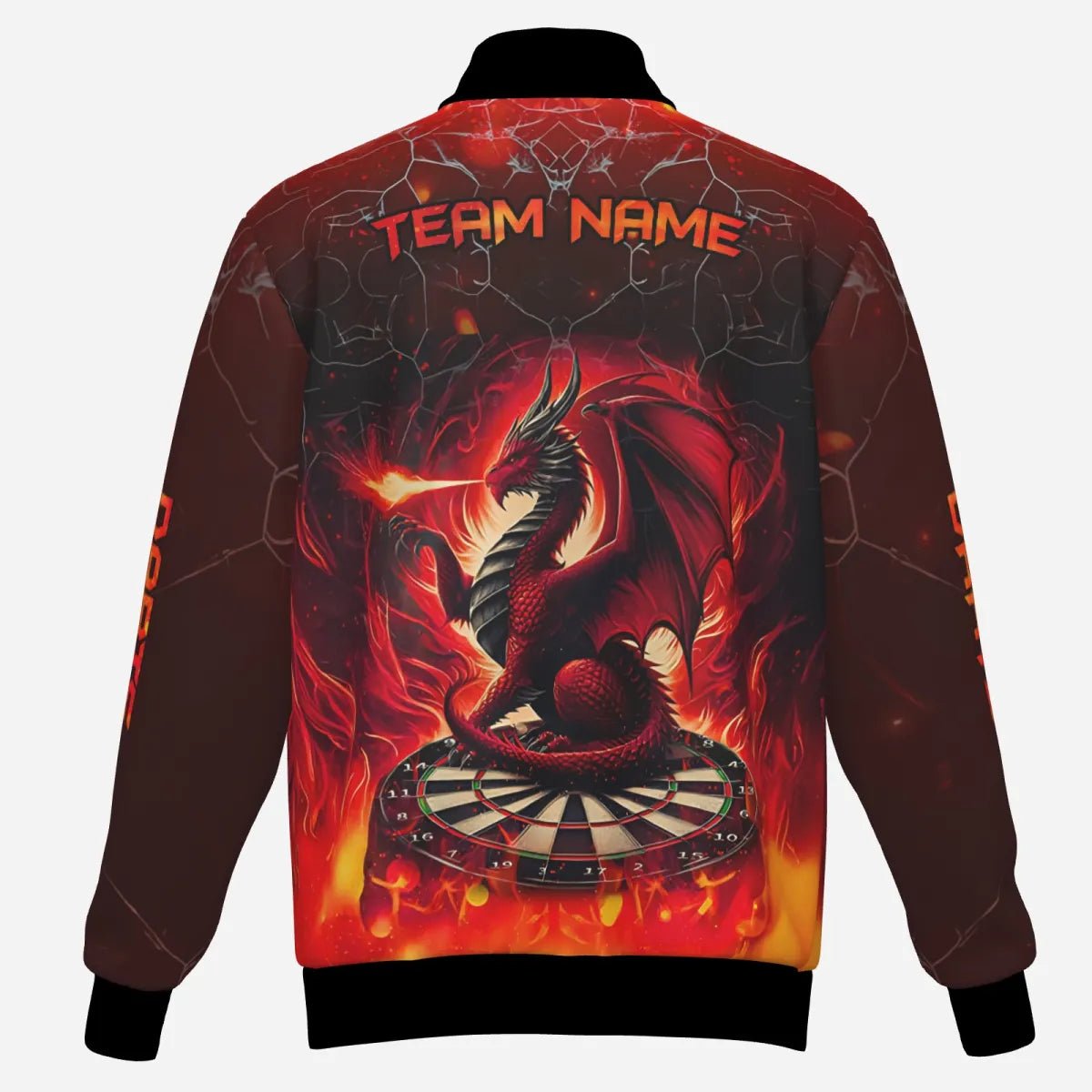 Darts Dragon Fire 3D - gedrucktes Personalisierte Herren Jacke - Rot T2211 - Outfitsuche
