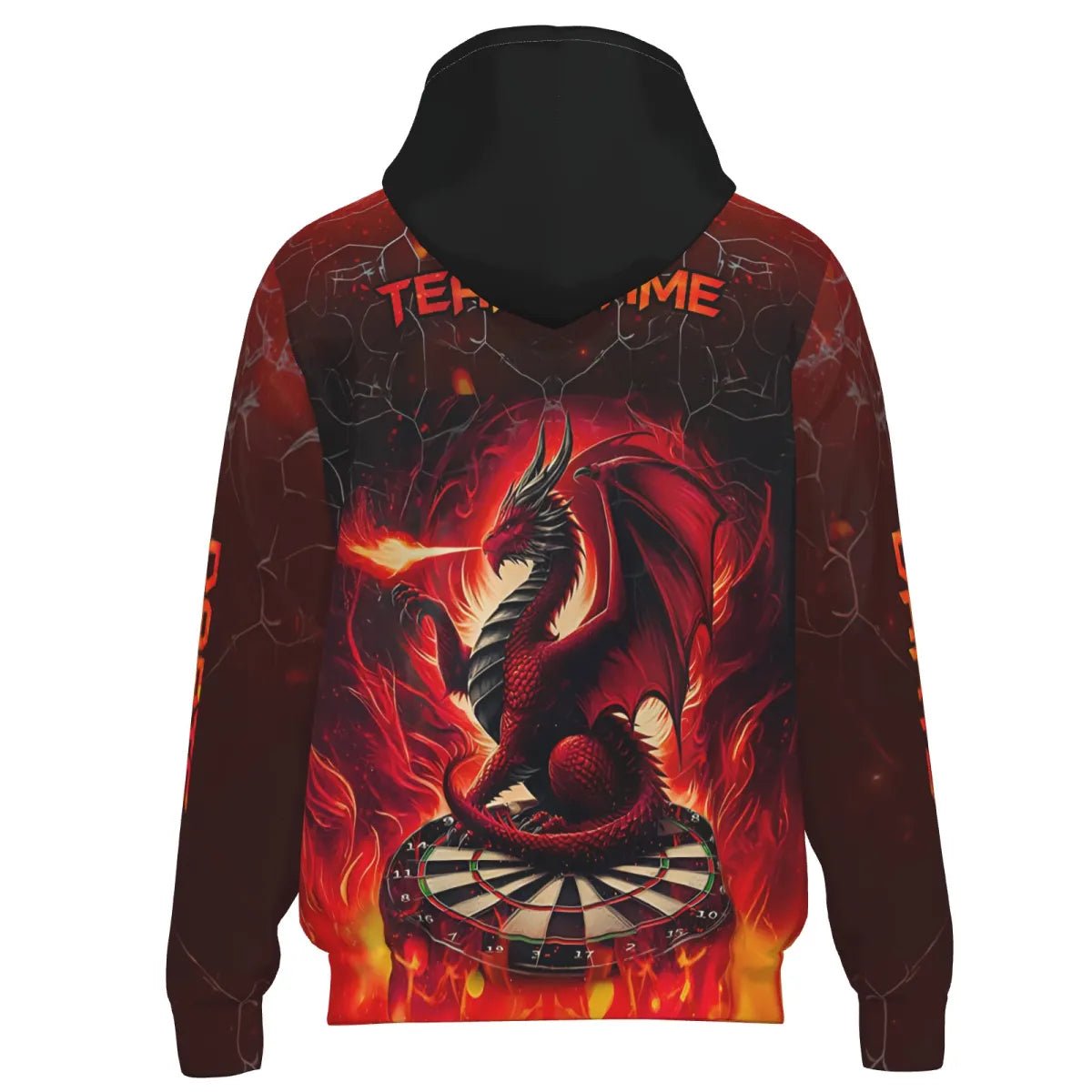 Darts Dragon Fire 3D - gedrucktes Personalisierte Herren Jacke - Rot T2211 - Outfitsuche