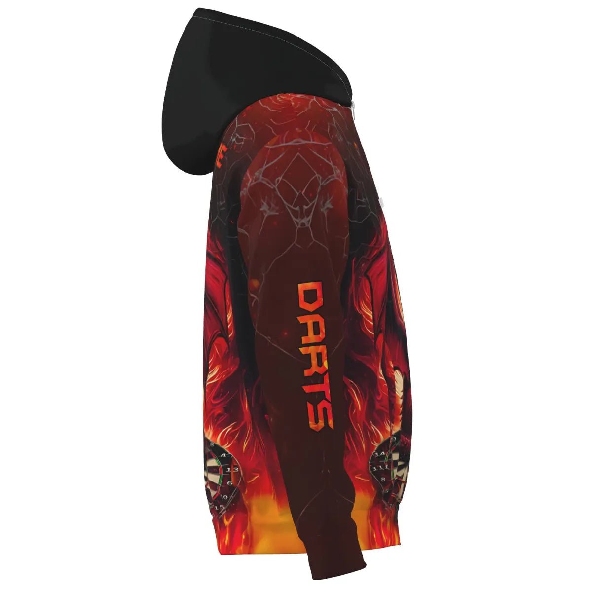 Darts Dragon Fire 3D - gedrucktes Personalisierte Herren Jacke - Rot T2211 - Outfitsuche