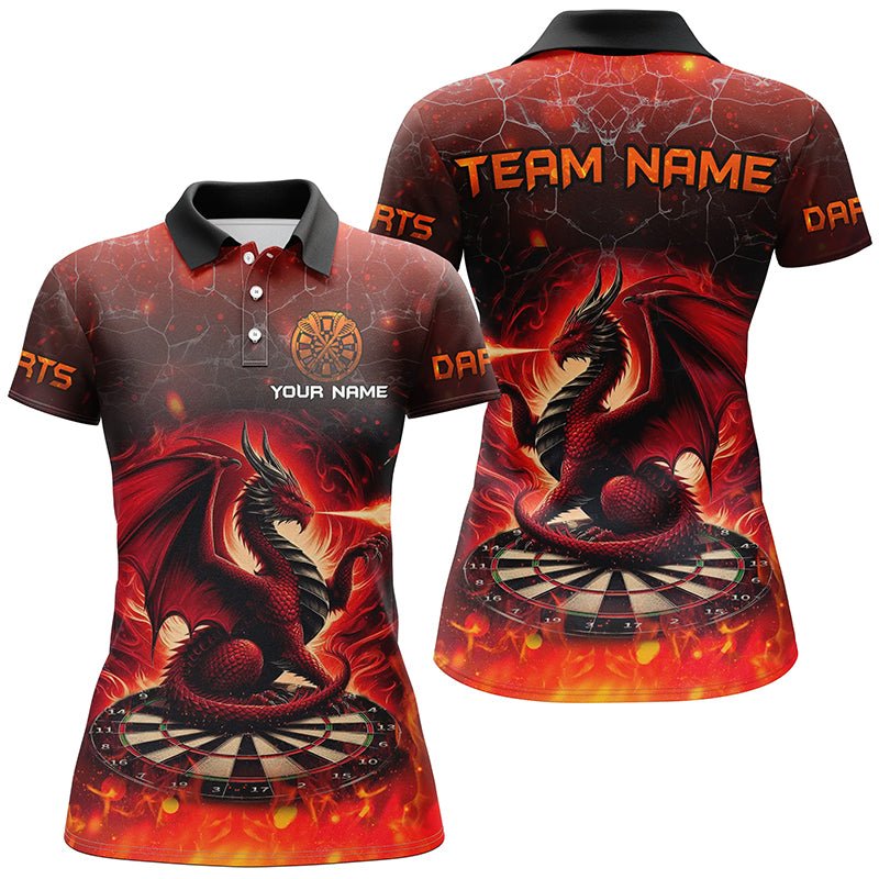 Darts Dragon Flame 3D - gedrucktes Damen - Trikot - Rot T2211 - Outfitsuche