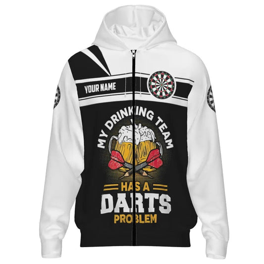 Darts Hoodie mit Reißverschluss für mein Trinkteam – Perfekt für den nächsten Spielabend! O902 - Outfitsuche