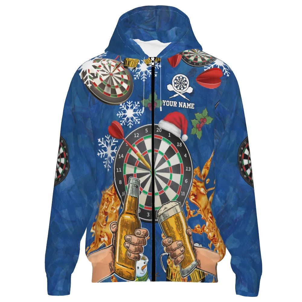 Darts Hoodie mit Reißverschluss – Perfekt für Weihnachtsfeiern mit Darts und Bier A617 - Outfitsuche