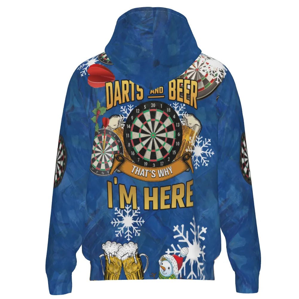 Darts Hoodie mit Reißverschluss – Perfekt für Weihnachtsfeiern mit Darts und Bier A617 - Outfitsuche