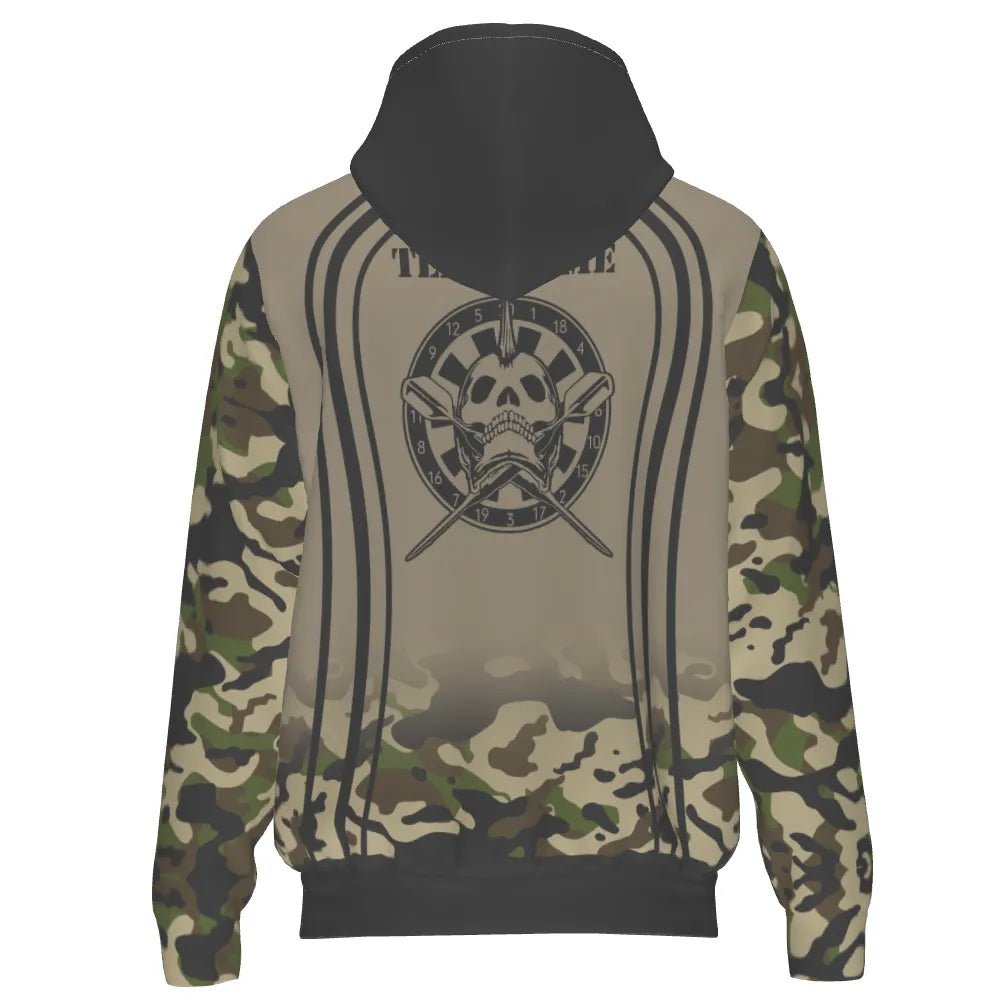 Darts Hoodie mit Reißverschluss – Totenkopf und Sensenmann im Camouflage - Design U238 - Outfitsuche