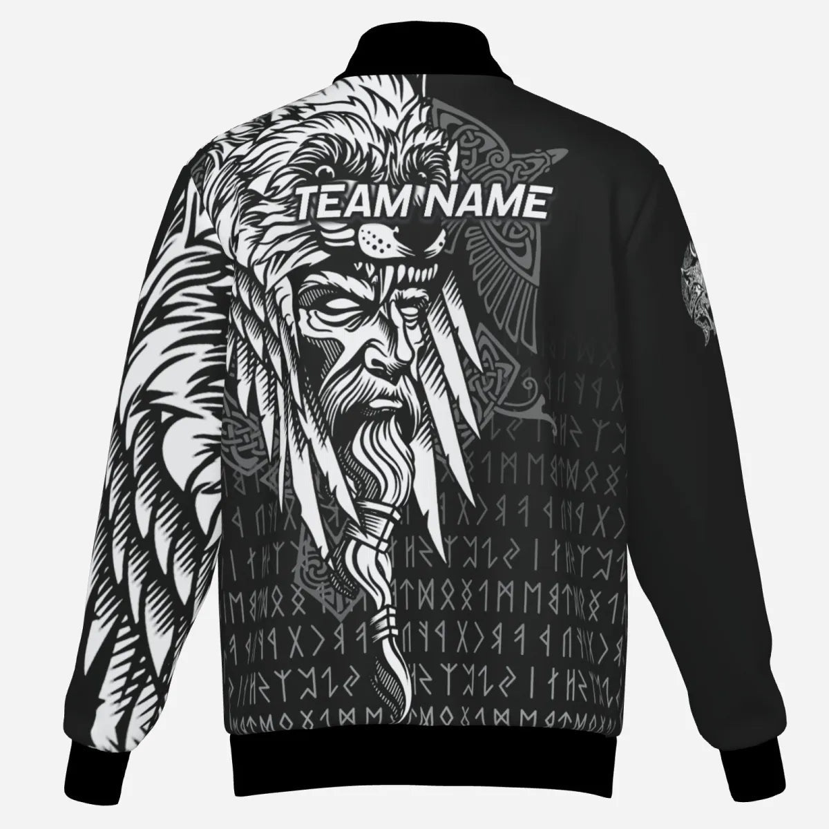 Darts Kapuzenjacke Wikinger Polo Odin Raben und Fenrir (Herren, Schwarz) Individuelle Darts Team Jacke VK8217 - Outfitsuche