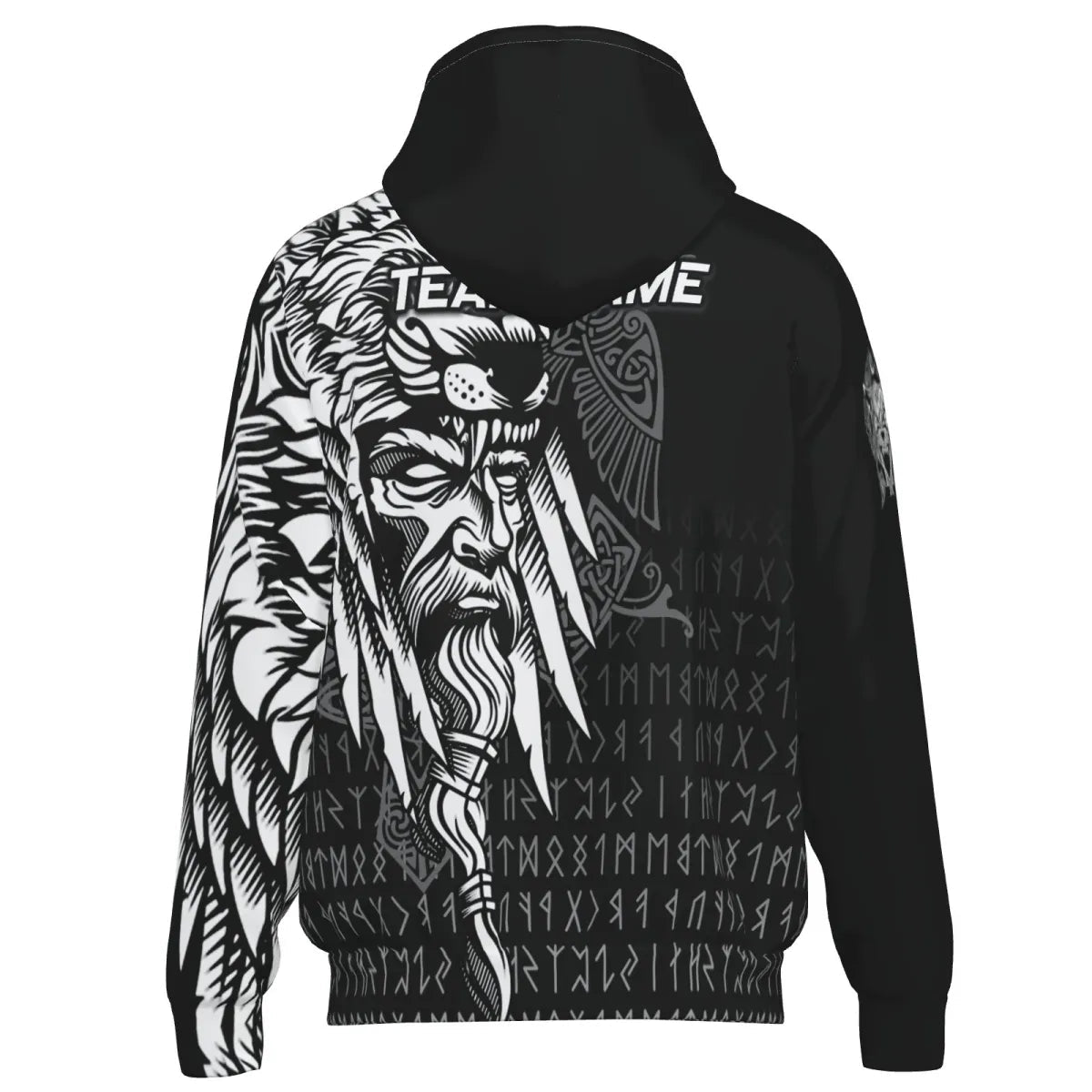 Darts Kapuzenjacke Wikinger Polo Odin Raben und Fenrir (Herren, Schwarz) Individuelle Darts Team Jacke VK8217 - Outfitsuche