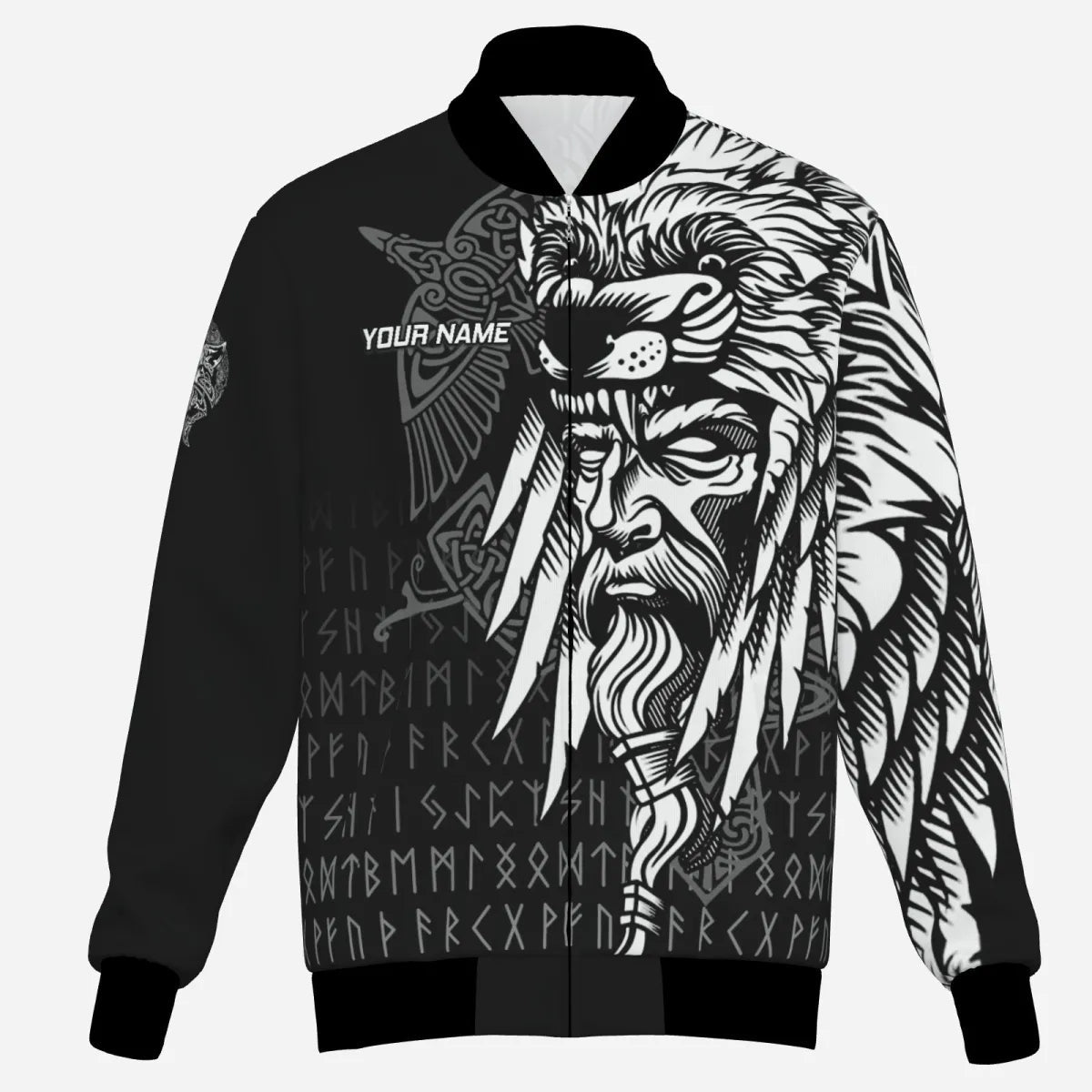 Darts Kapuzenjacke Wikinger Polo Odin Raben und Fenrir (Herren, Schwarz) Individuelle Darts Team Jacke VK8217 - Outfitsuche