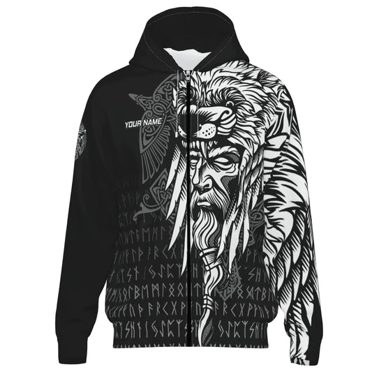 Darts Kapuzenjacke Wikinger Polo Odin Raben und Fenrir (Herren, Schwarz) Individuelle Darts Team Jacke VK8217 - Outfitsuche