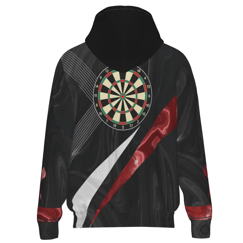 Darts Kapuzenpullover in Rot und Weiß – Perfekt für Sportler und Fans G258 - Outfitsuche