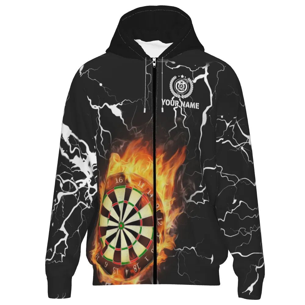 Darts Kapuzenpullover mit Flammenden Darts, Blitz & Donner – Style für jeden Spieler Z860 - Outfitsuche