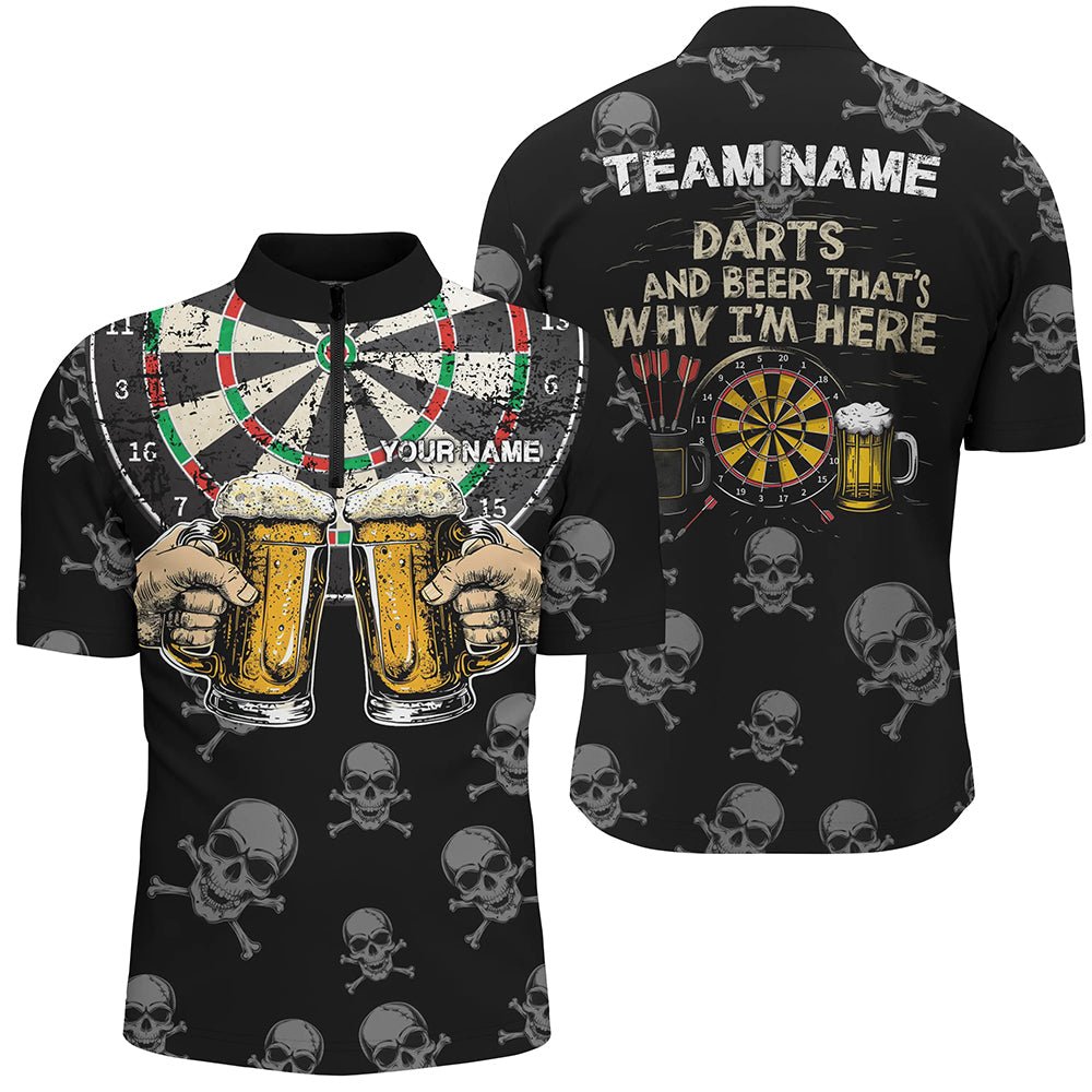 Darts Skull T-Shirt für Herren - Individuelles Trinkshirt T1981 - Outfitsuche