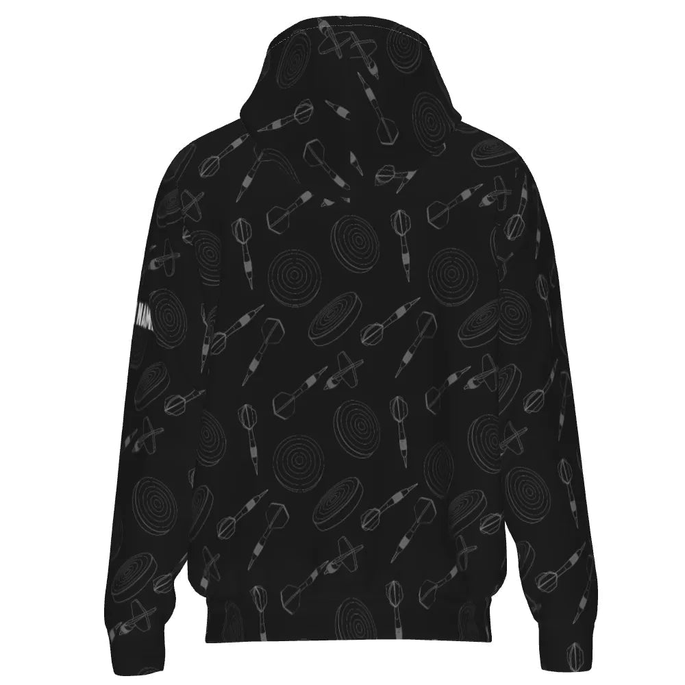 Darts Zipper - Hoodie mit Darts - Muster und Herzschlag - Design, Schwarz X823 - Outfitsuche