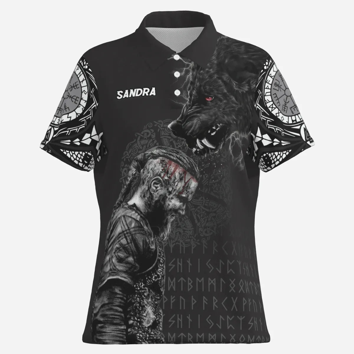 Dartshirt Wikinger Polo - Shirt - Ragnar und Wolf - Herren Polo - Schwarz VK6612 - Outfitsuche