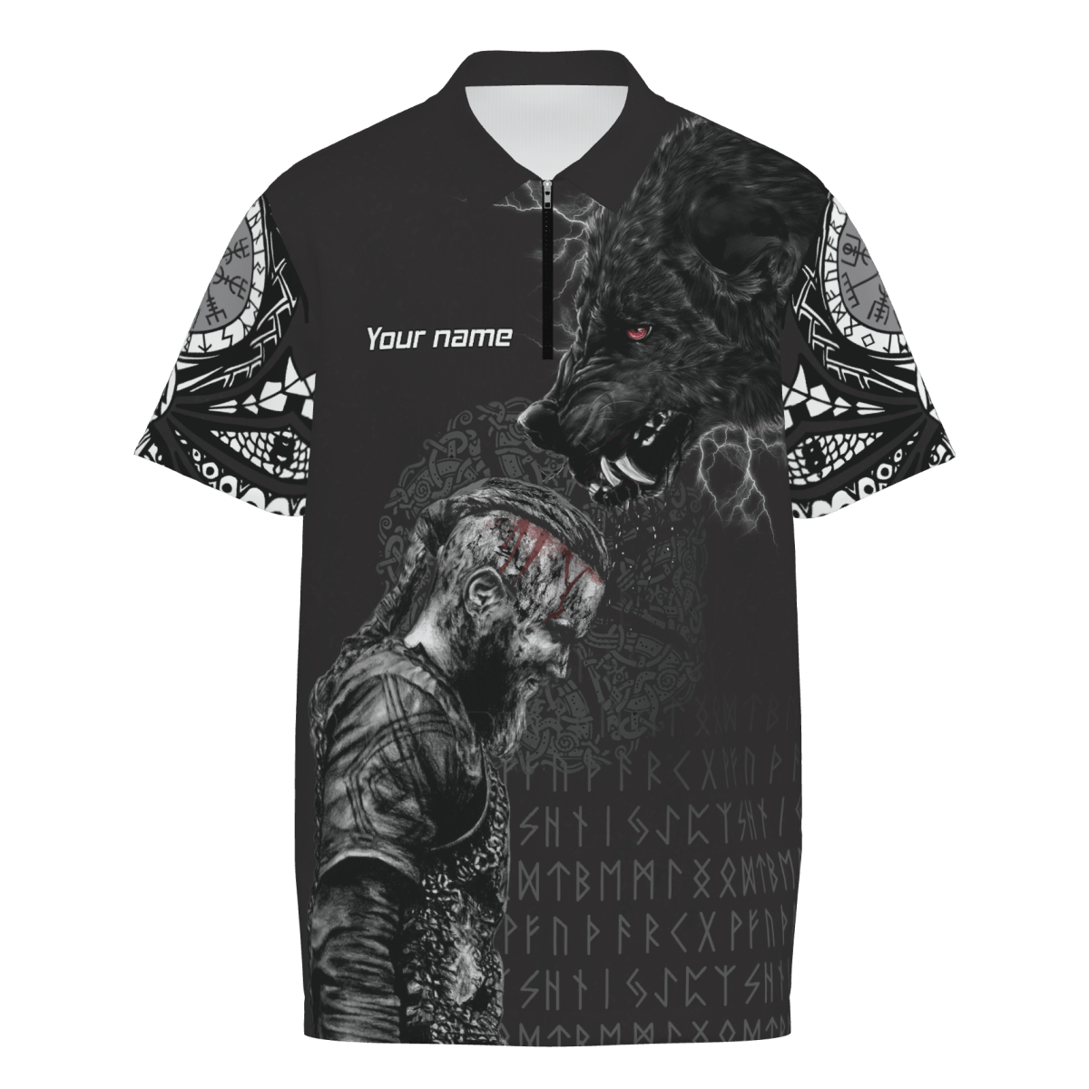 Dartshirt Wikinger Polo - Shirt - Ragnar und Wolf - Herren Polo - Schwarz VK6612 - Outfitsuche