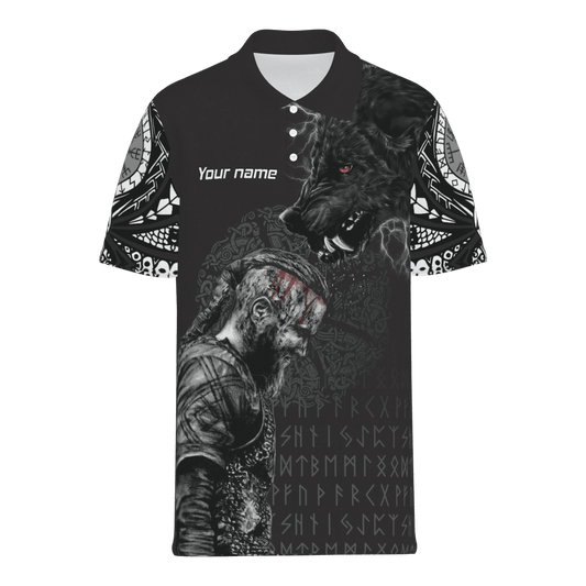 Dartshirt Wikinger Polo - Shirt - Ragnar und Wolf - Herren Polo - Schwarz VK6612 - Outfitsuche