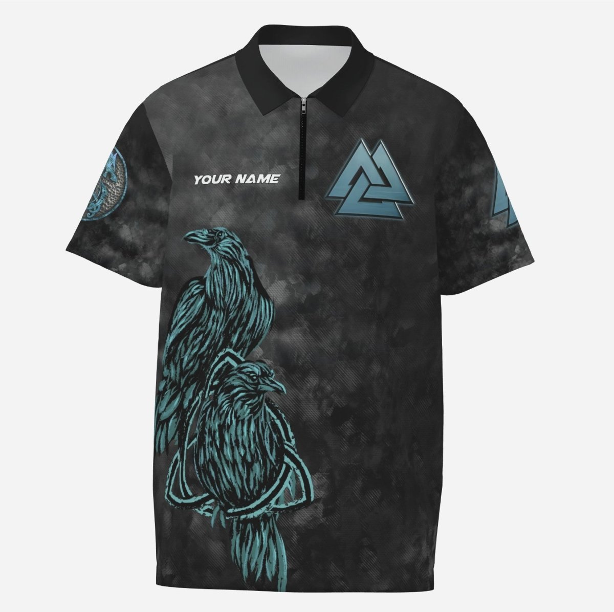 Dartshirt Wikinger Polo - Shirt - Wolf & Rabe Cyan (Herren) VK3238 - Outfitsuche