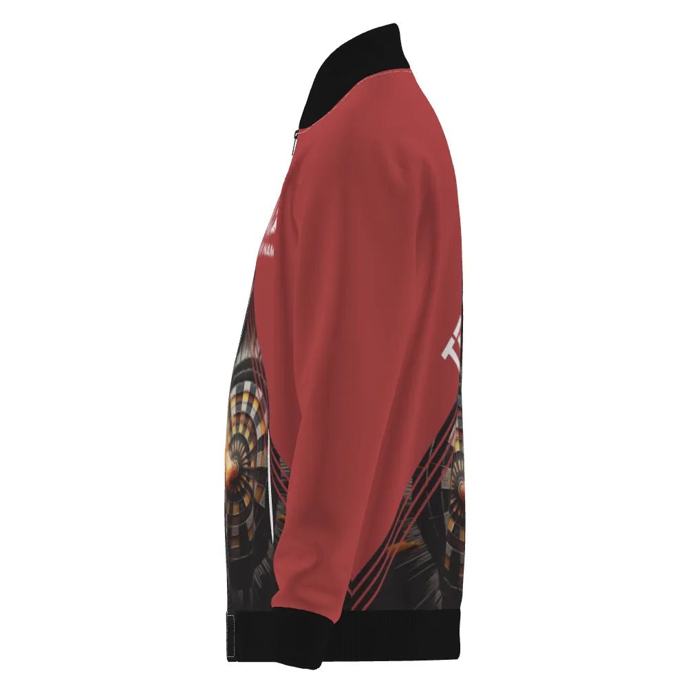 Dartsjacke mit stilvollem Schwarz - Rot Design für echte Dart - Fans S2721 - Outfitsuche