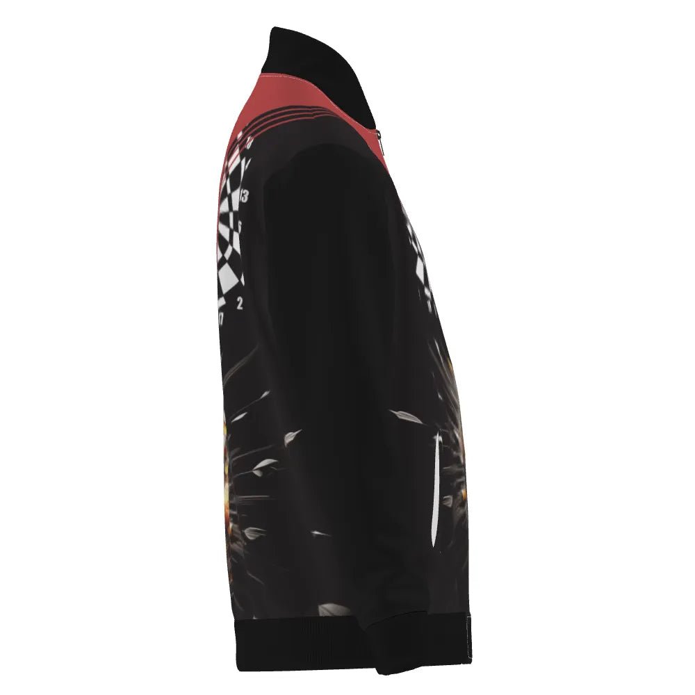 Dartsjacke mit stilvollem Schwarz - Rot Design für echte Dart - Fans S2721 - Outfitsuche