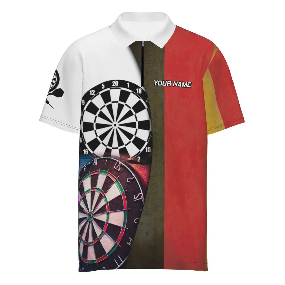 Deutschland-Farben Dart-Polo-Shirt "Zielsicher", personalisiertes Herren Dartshirt im Design der Deutschland Flagge, Dartteam-Trikot GM2910 - Outfitsuche