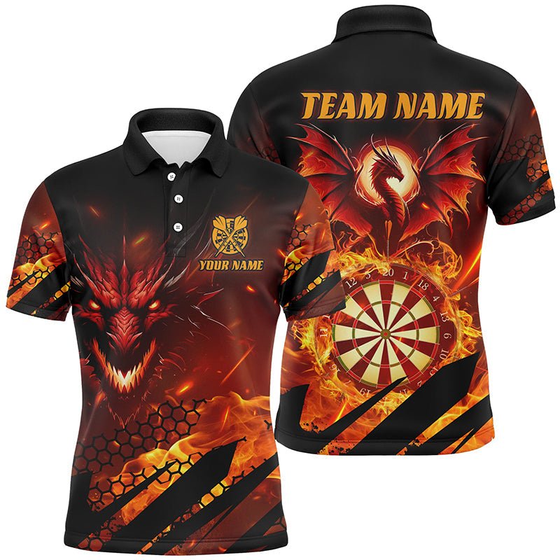 Drachen - Dartboard Feuer Flamme Herren Darts Shirt - Individuelles 3D Team Trikot T1700 - Outfitsuche