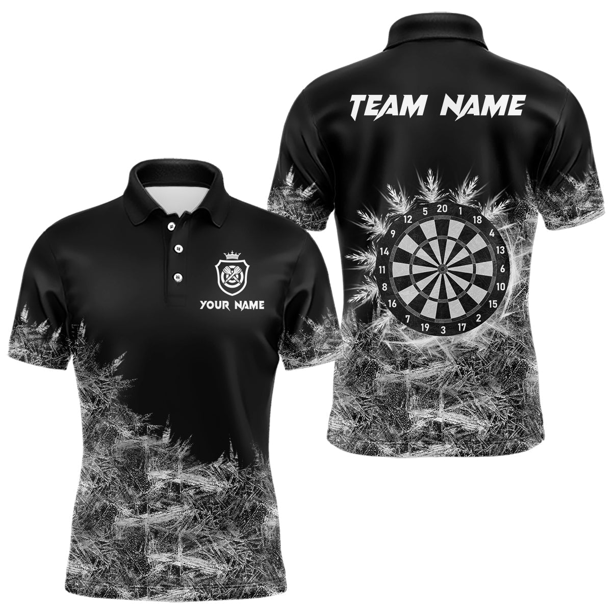 Eisgraues Darts Polo Shirt - Individuelle Darts - Trikots für Teams T3376 - Outfitsuche