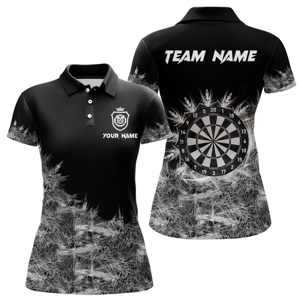 Eisgraues Darts Polo Shirt - Individuelle Darts - Trikots für Teams T3376 - Outfitsuche
