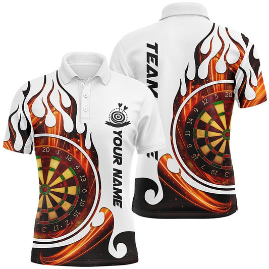 Feuerflamme Dartboard Herren Darts Polo Shirt | Maßgeschneiderte Dartshirts für Männer | Dart Trikots L1348 - Outfitsuche