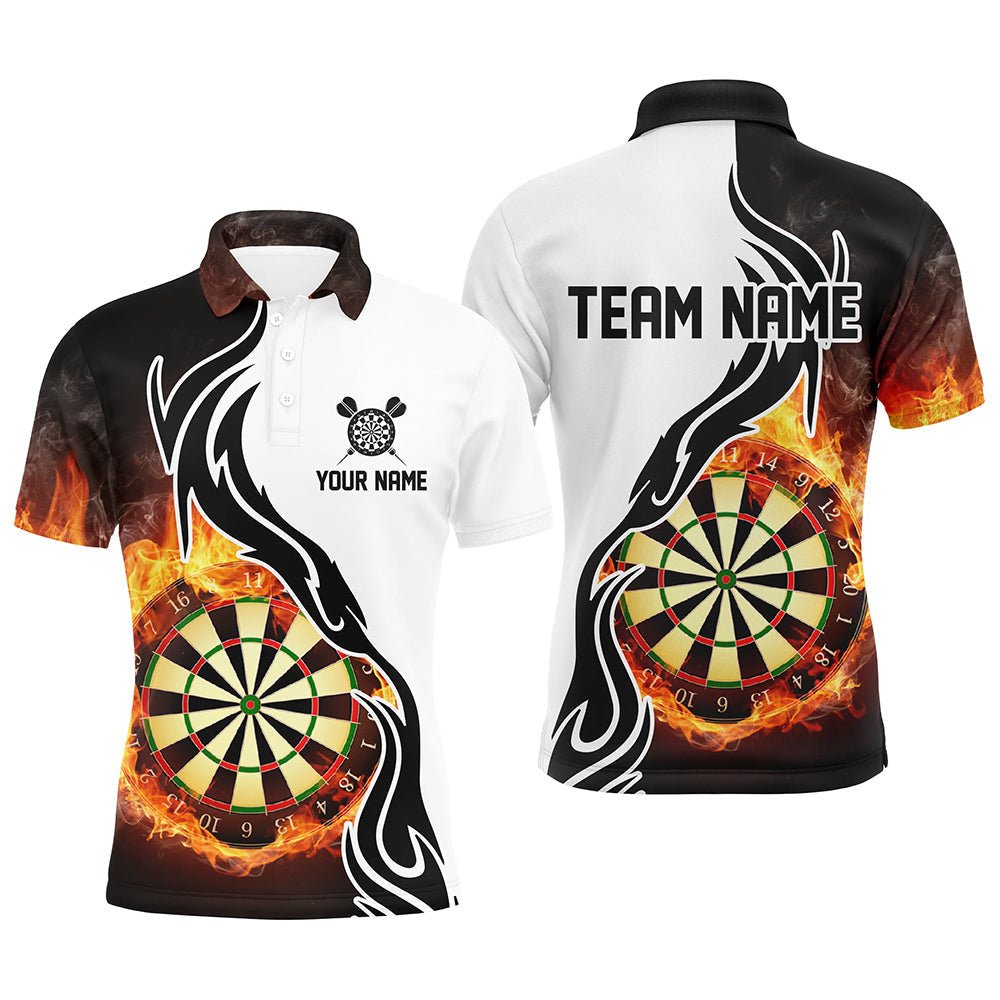 Feuerflamme Dartscheibe Herren Dart Polo Shirt Personalisiertes Darts Hemd Für Männer Dart Trikots L1364 - Outfitsuche