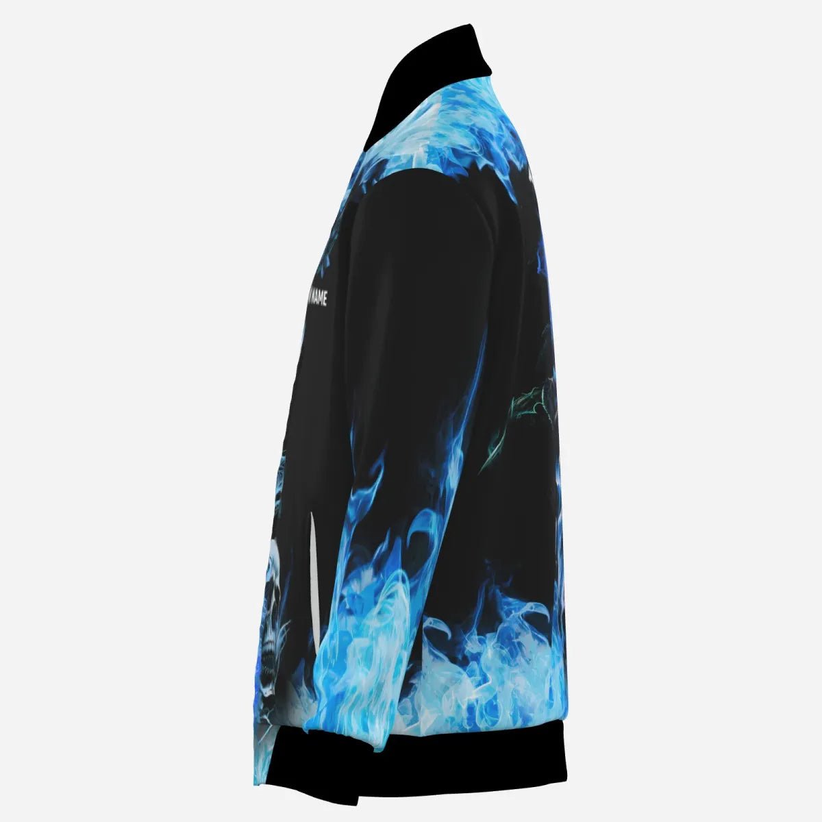 Feuerflammen - Dartscheibe mit individuellem Totenkopf - Motiv – Gruselige Dart Jacket für Männer | Blau T2903 - Outfitsuche