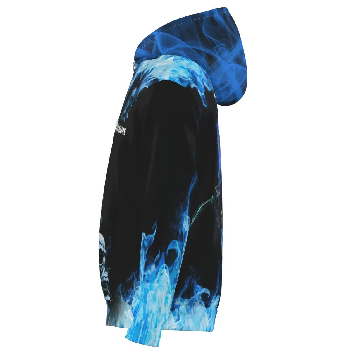 Feuerflammen - Dartscheibe mit individuellem Totenkopf - Motiv – Gruselige Dart Jacket für Männer | Blau T2903 - Outfitsuche