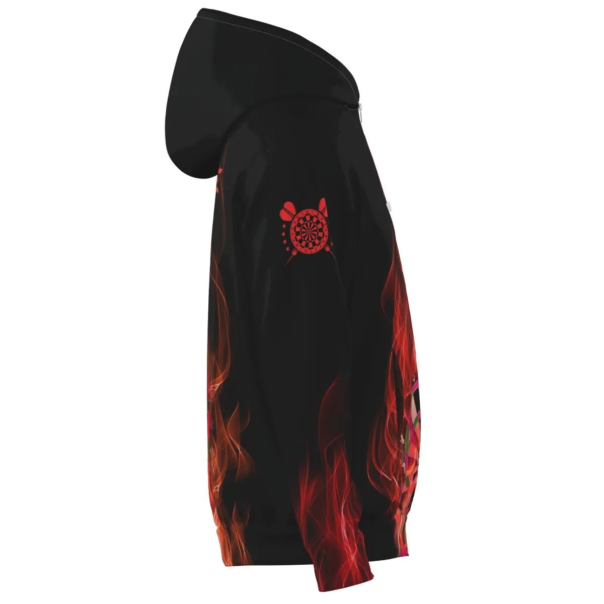 Feuerrote Flammen - Darts mit Reißverschluss H1327 - Outfitsuche