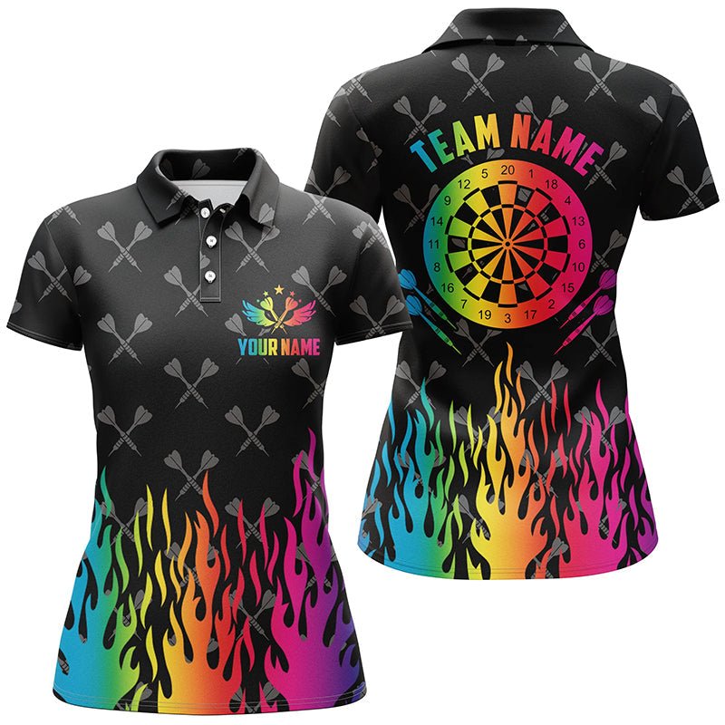 Flame Dart Damen Polo Shirt - Individuelles Darts Team Trikot T1393 - Outfitsuche