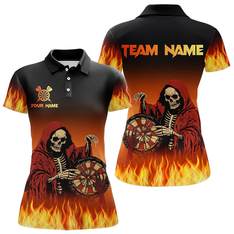 Flame Skull Reaper Darts Polo, Personalisiertes Dart - Trikot N9447 - Outfitsuche