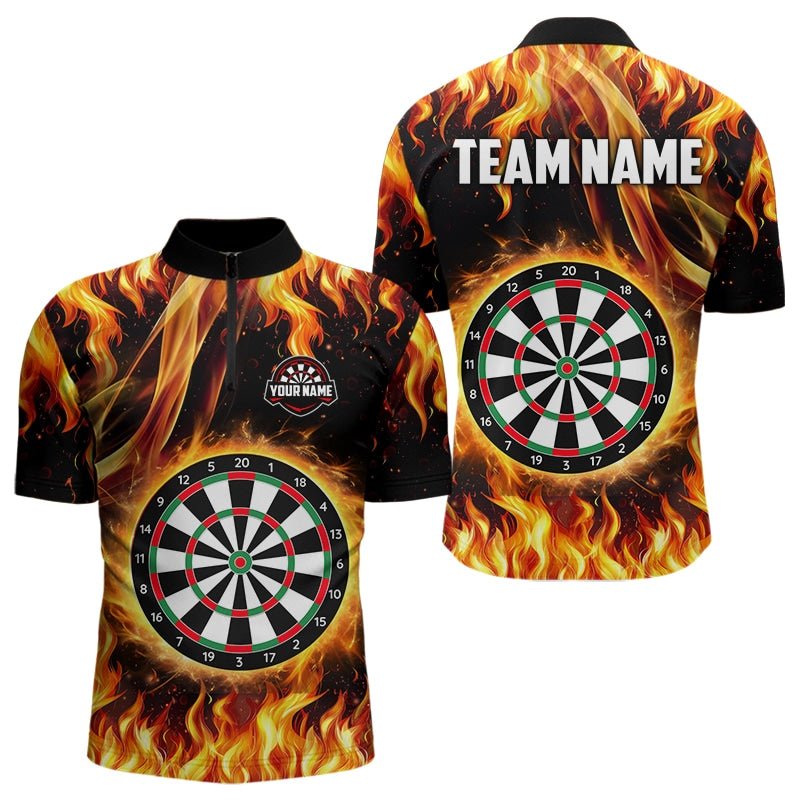 Flammen Dartboard Feuer Muster individuelle Dart Polo Shirt N9459 - Outfitsuche
