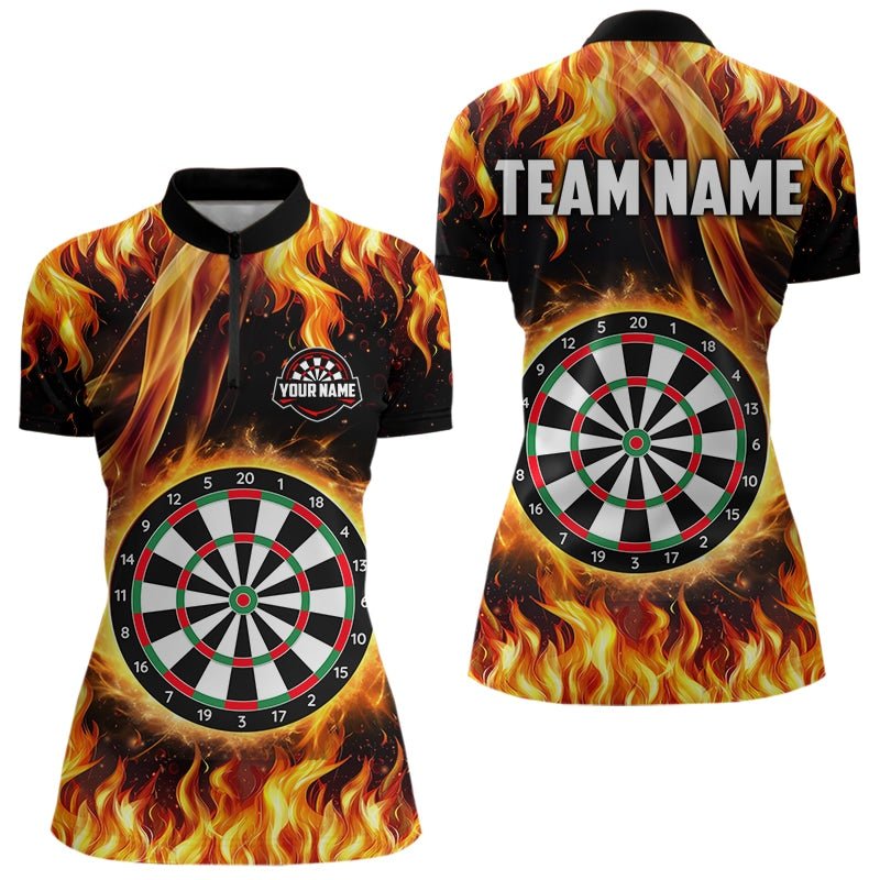 Flammen Dartboard Feuer Muster individuelle Dart Polo Shirt N9459 - Outfitsuche