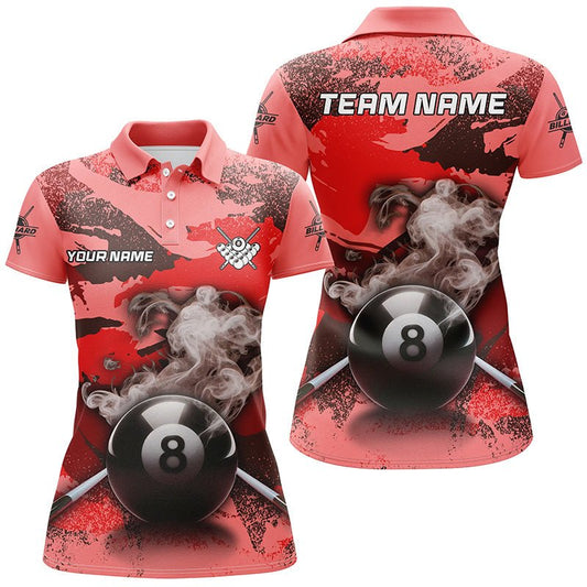 Frauen Custom Rot Camouflage Billardshirt T1967 - Outfitsuche