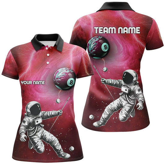 Frauen Customized Rote Galaxy Astronaut 8 - Ball Pool Shirt T2018 - Outfitsuche