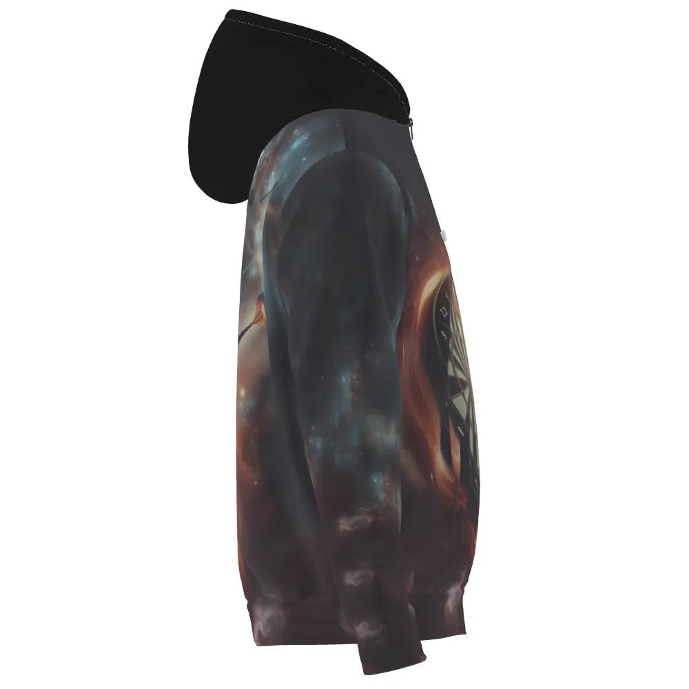 Galaxy - Print Dart Hoodie mit Reißverschluss – Stylischer Komfort für Darts - Fans L1357 - Outfitsuche