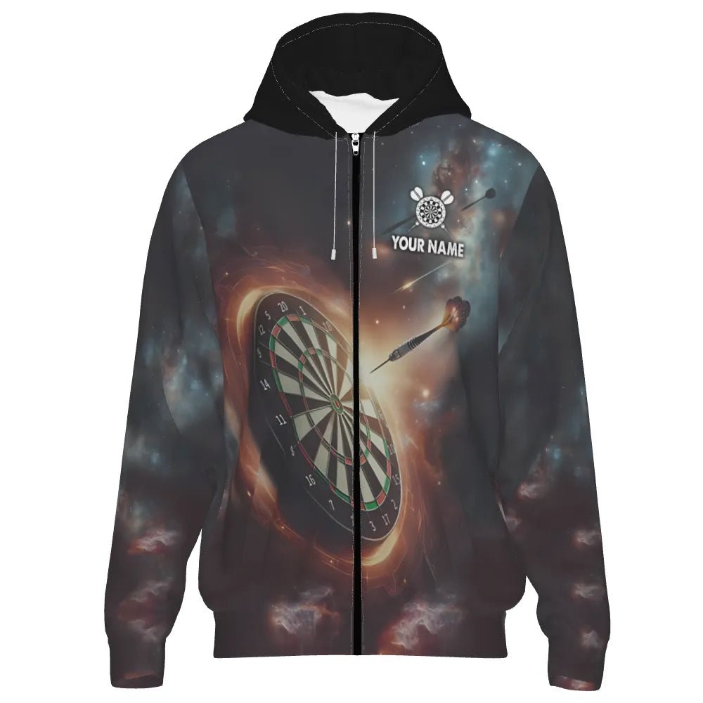 Galaxy - Print Dart Hoodie mit Reißverschluss – Stylischer Komfort für Darts - Fans L1357 - Outfitsuche