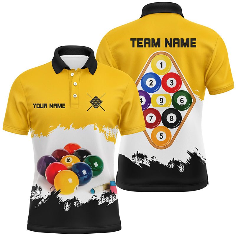 Gelbe 9 - Ball Billardshirt für Herren T1831 - Outfitsuche